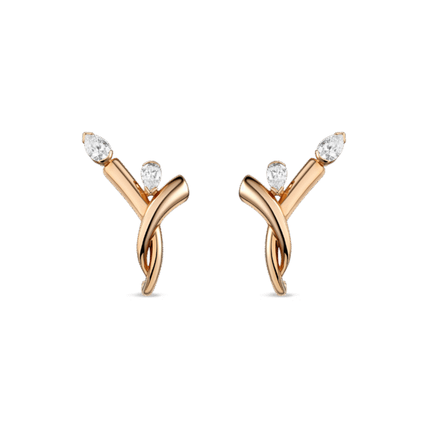 Intersect Earrings- in rose gold