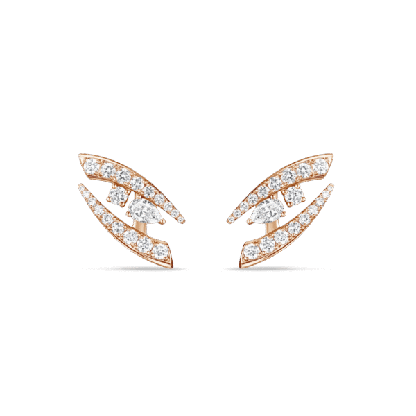 Intersect Pavè Classic Earrings- in rose gold